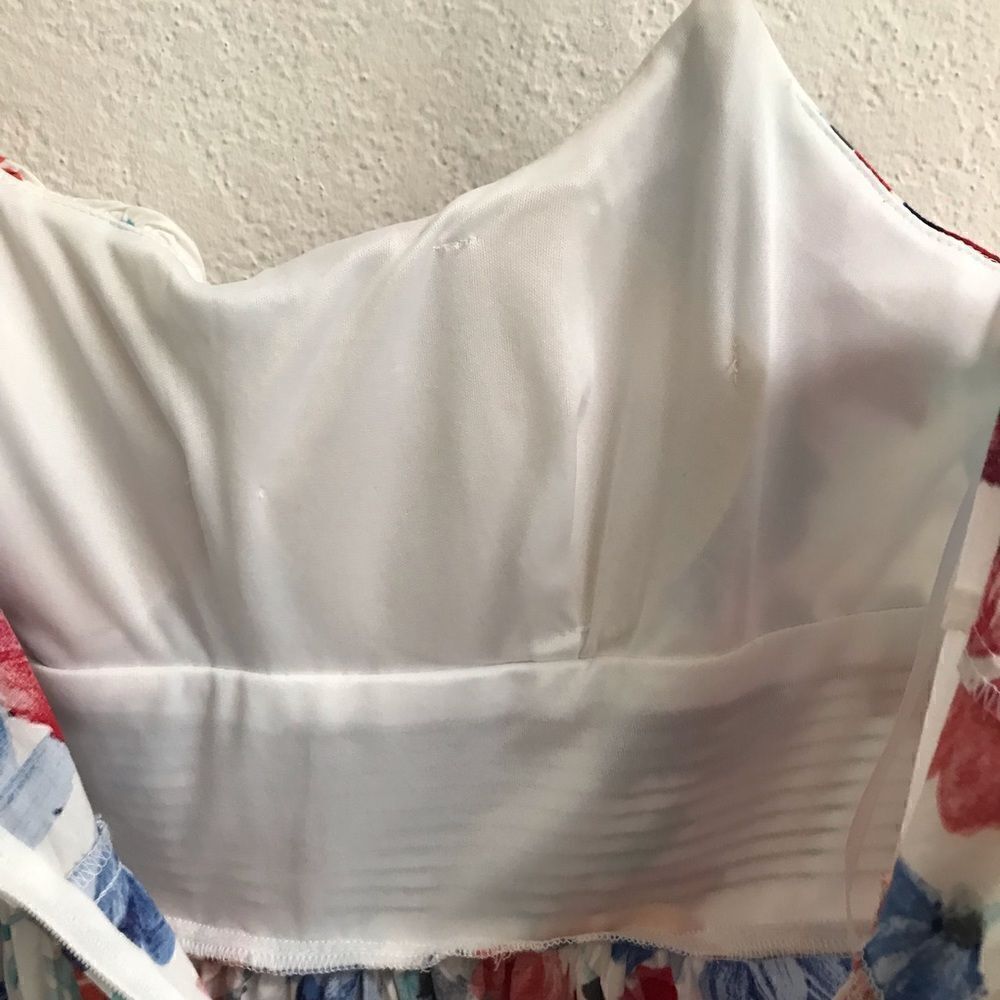 Be Smart Y2K milkmaid floral spaghetti strap mini sundress 10 - Picture 4 of 7